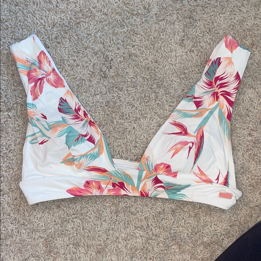 Roxy Tropical Print Bikini Top